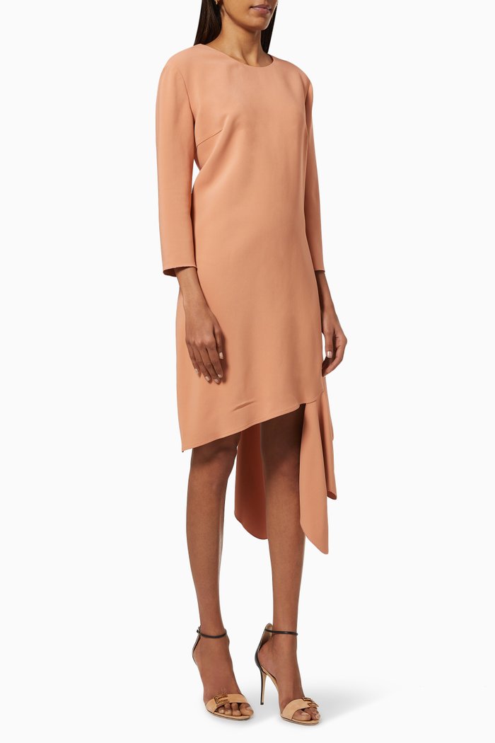 

Asymmetric Dress in Viscose Jersey, Rose gold