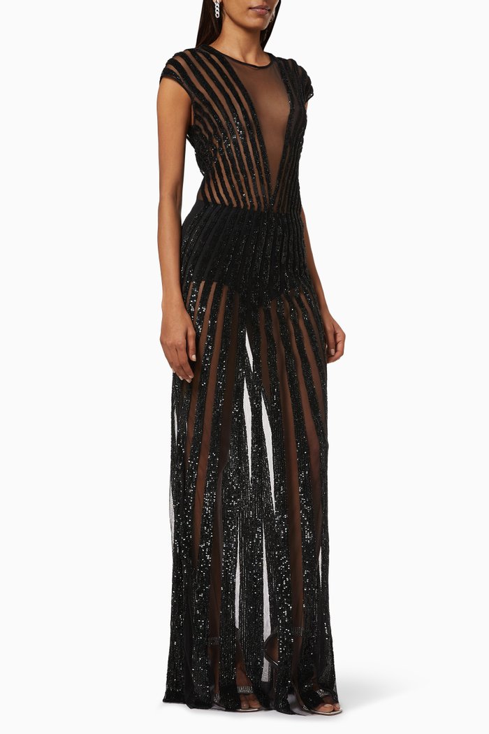 

Gown in Sequin Tulle, Black
