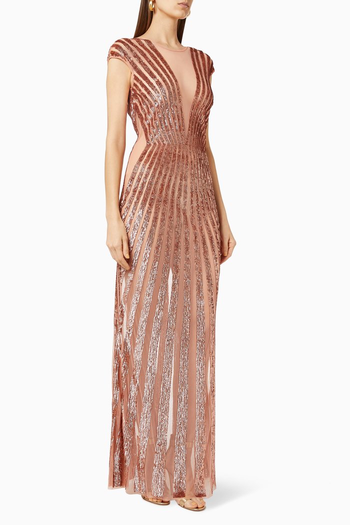 

Gown in Sequin Tulle, Rose gold