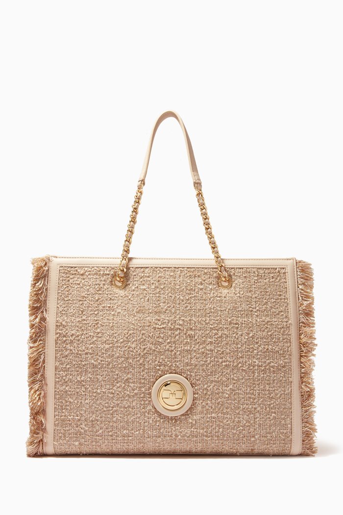 

Tote Bag in Tweed, Gold