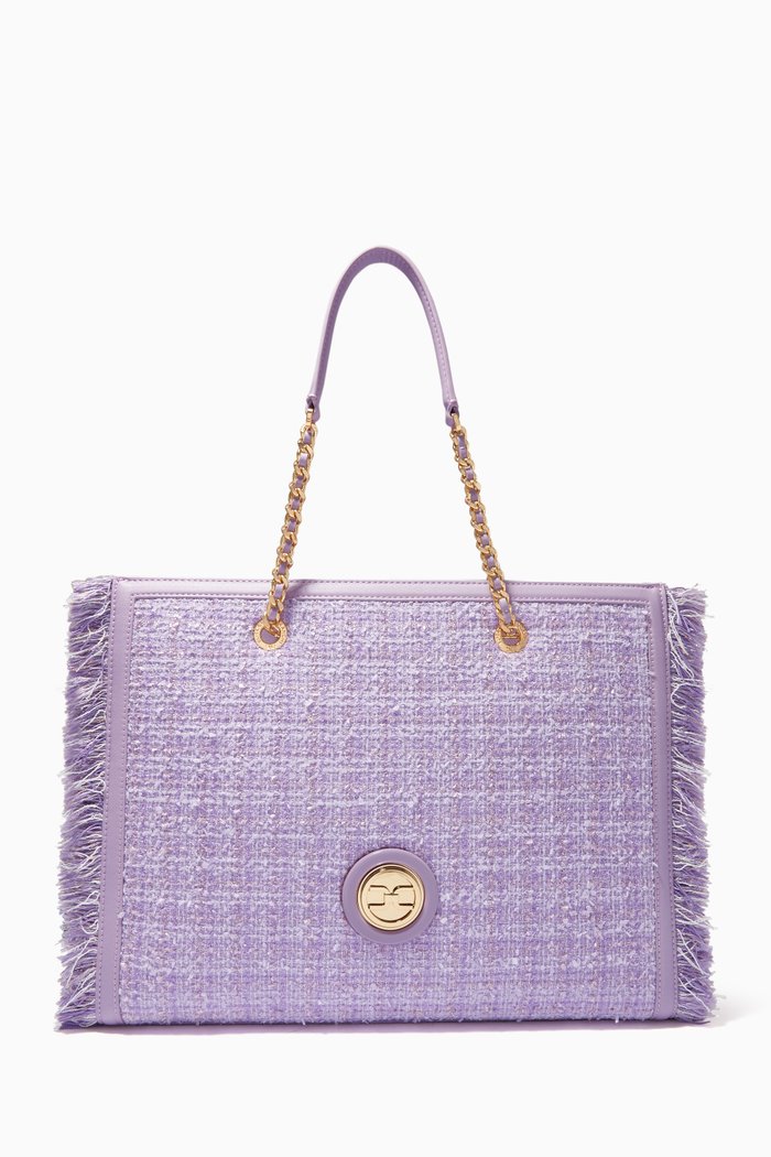 

Tote Bag in Tweed, Purple