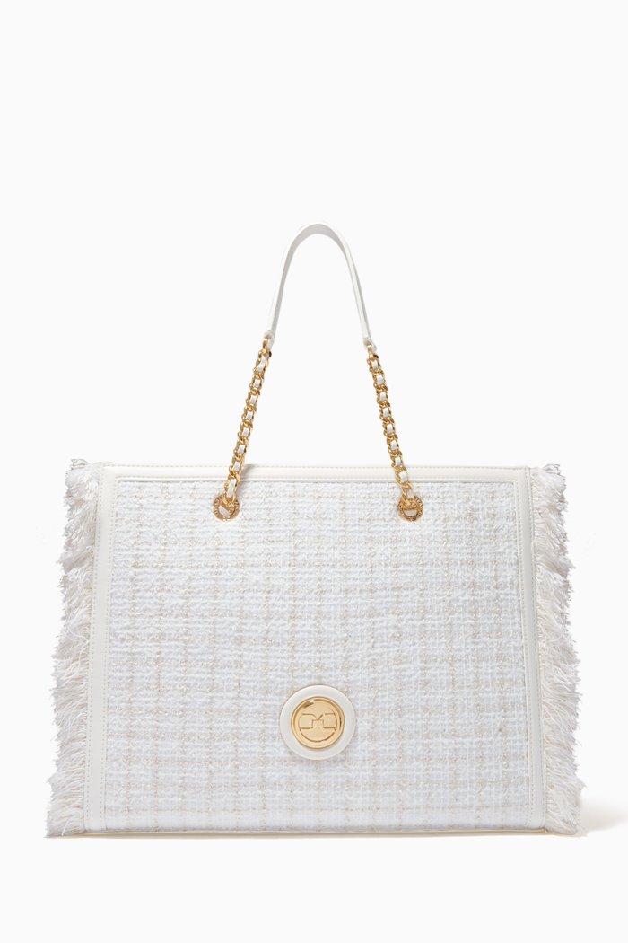 

Tote Bag in Tweed, White