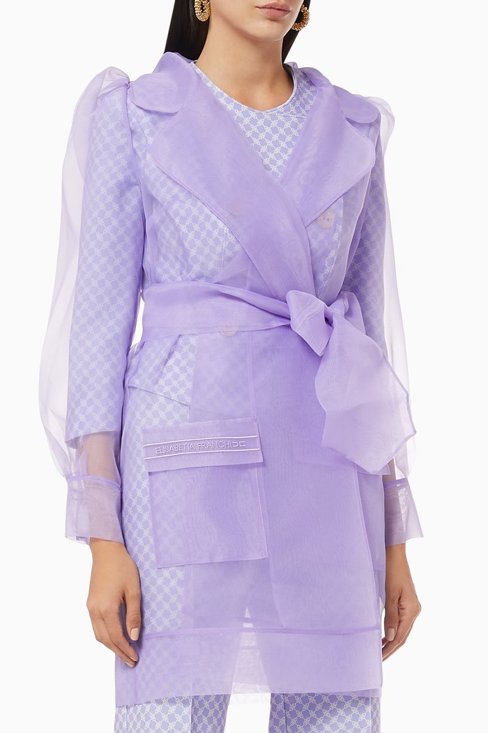 

Long Blouse in Organza, Purple