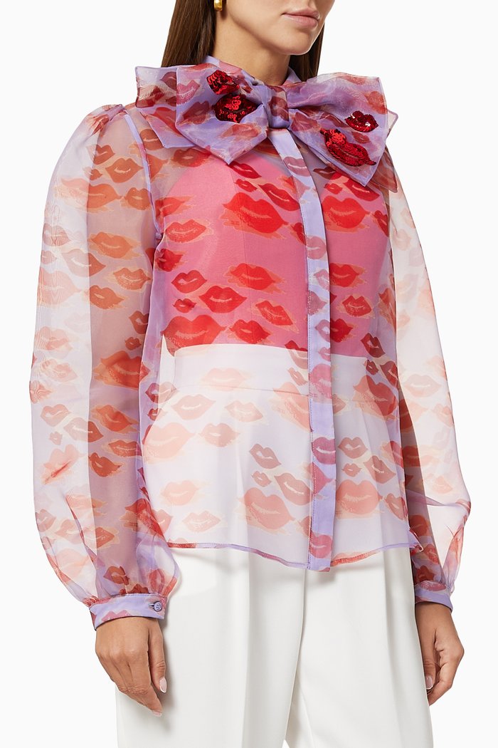

Blouse in Lip Organza, Purple