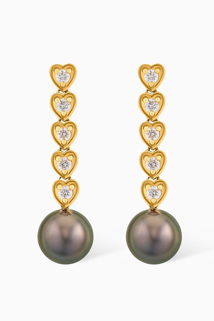 

Hearts Lulu Drop Earrings in 18kt Yellow Gold