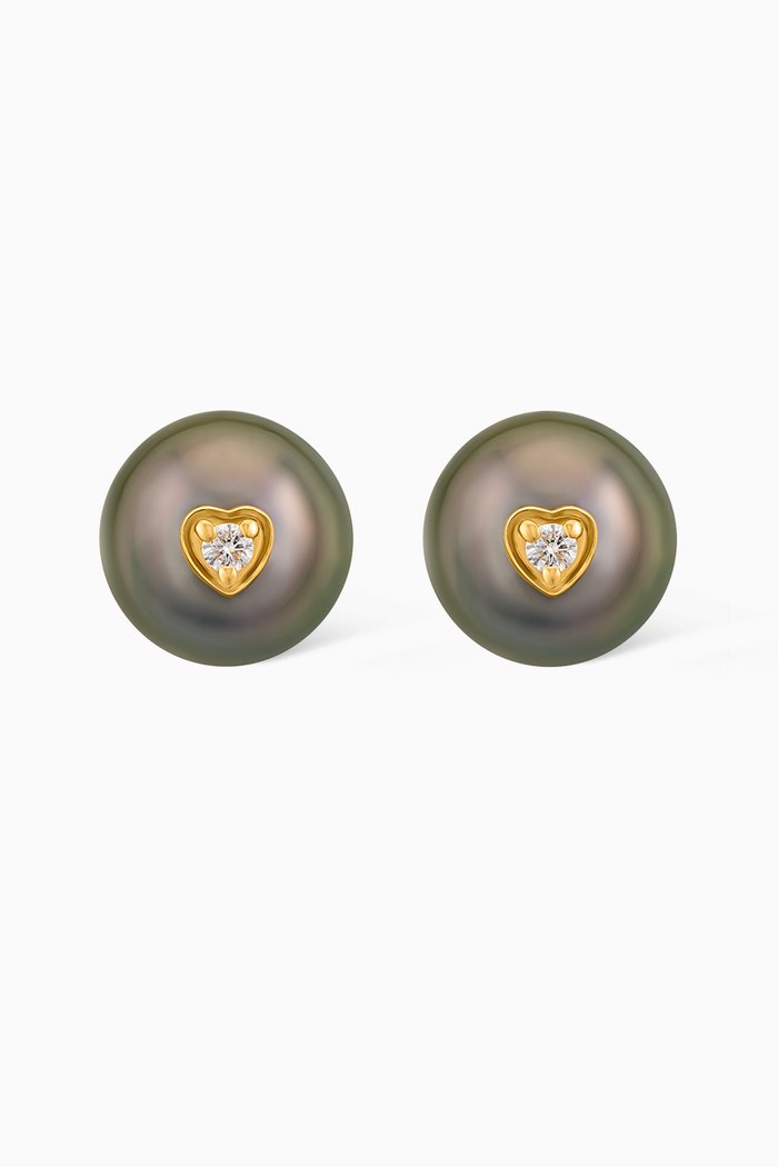 Hearts in Lulu Studs in 18kt Yellow Gold