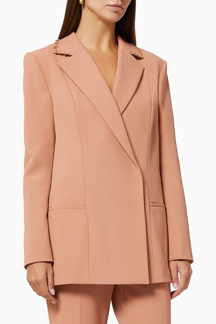 

Jacket with Piercing in Crêpe, Rose gold