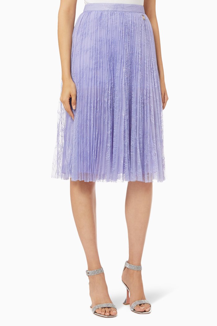 

Midi Skirt in Chantilly Lace, Purple
