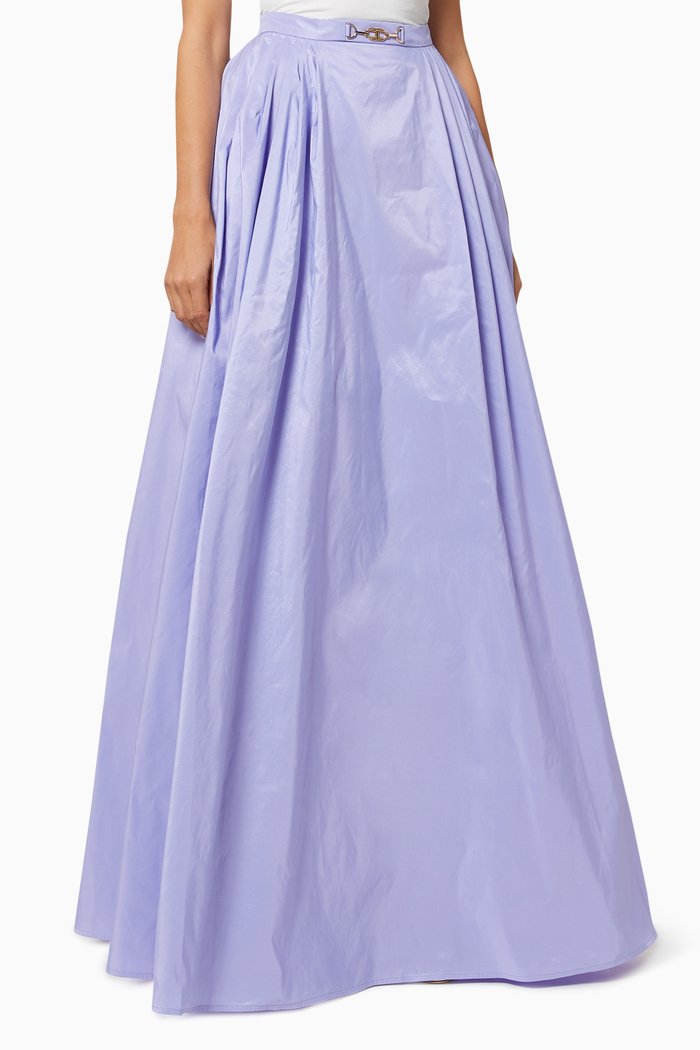 Maxi Skirt in Ottoman Knit, Purple