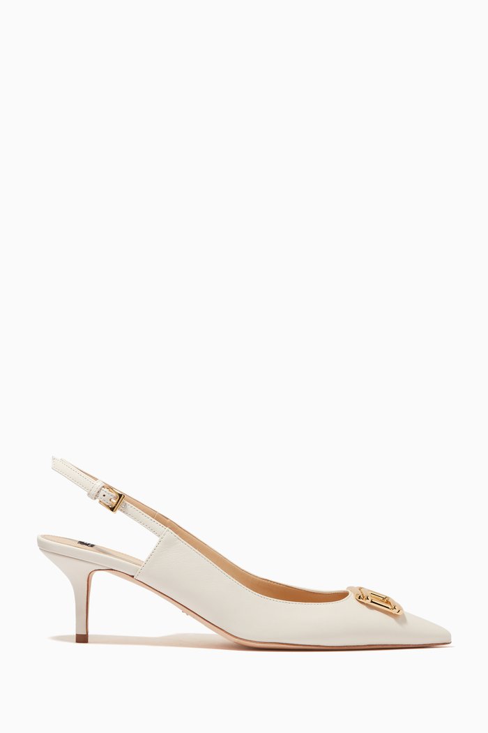 

Slingback Shoes in Leather, White