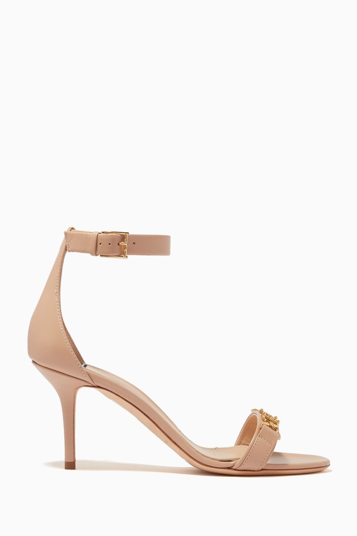 

Open-toe Sandals in Leather, Brown