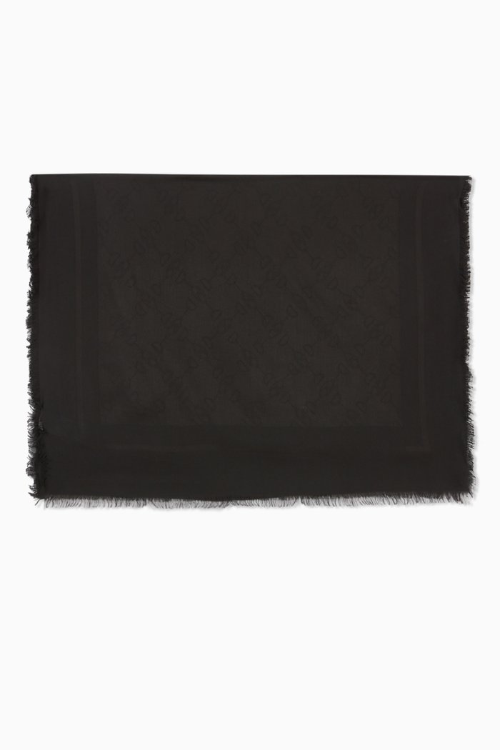 

Scarf in Horse Bit Jacquard, Black