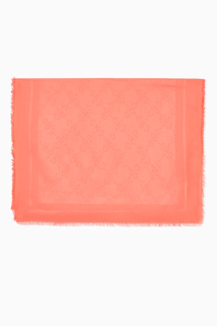 

Scarf in Horse Bit Jacquard, Red
