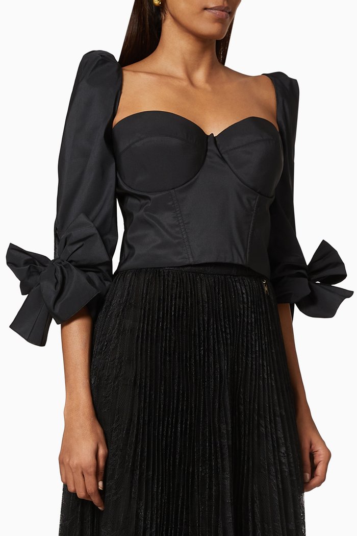 

Crop Top in Ottoman Knit, Black