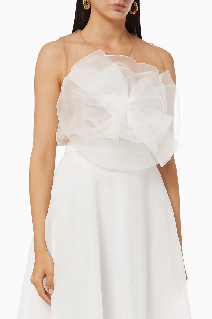 

Top with Organza Flower in Tulle, White
