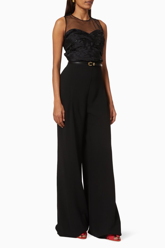 

Divisible Jumpsuit in Tulle & Crêpe, Black
