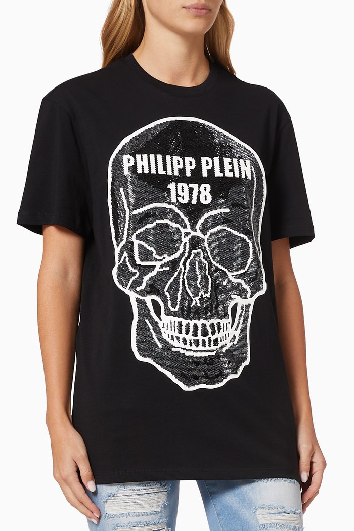 

Crystal Skull T-shirt in Cotton, Black