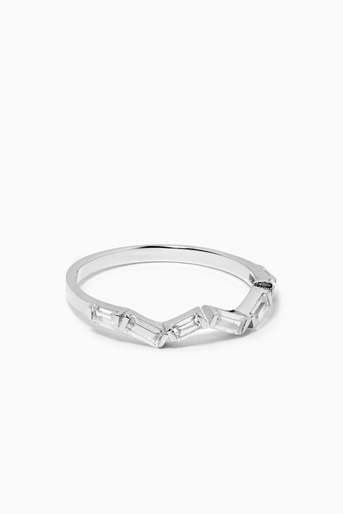 

Baguette Breeze Ring, Silver