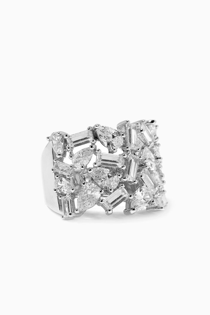 

Mix Baguette Stones Ring, Silver