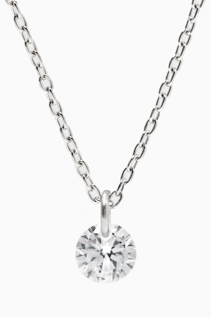 

Solitaire Elegant Necklace, Silver