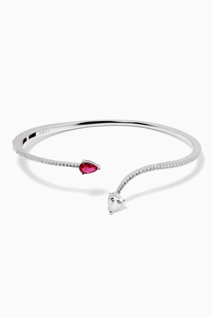 

Colourful Cuff Bracelet, Silver
