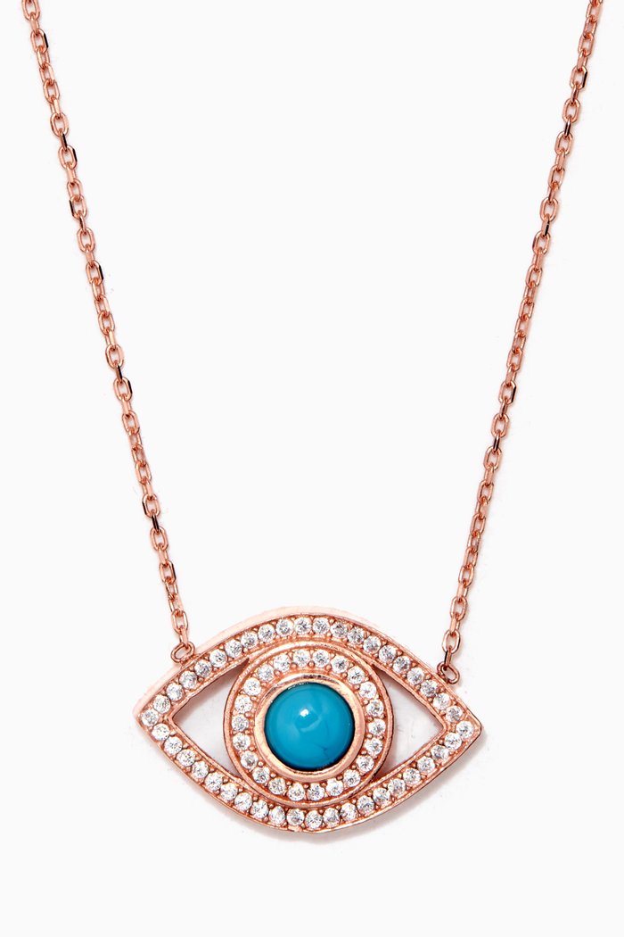 

Evil Eye Necklace, Rose gold