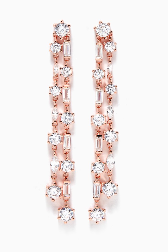 

Double Drop Earrings, Rose gold