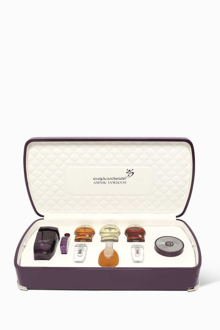 Ahyaa Al Eid Shiny Silver Gift Set, Colourless