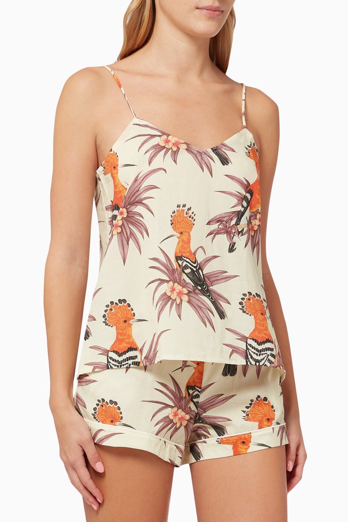 

Marginata Cami & Shorts Set in Organic Cotton, Multicolour