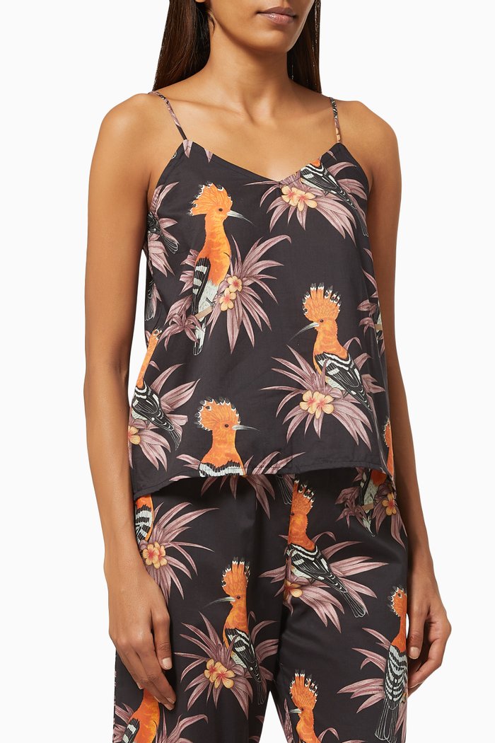 

Marginata Cami Top in Organic Cotton, Black