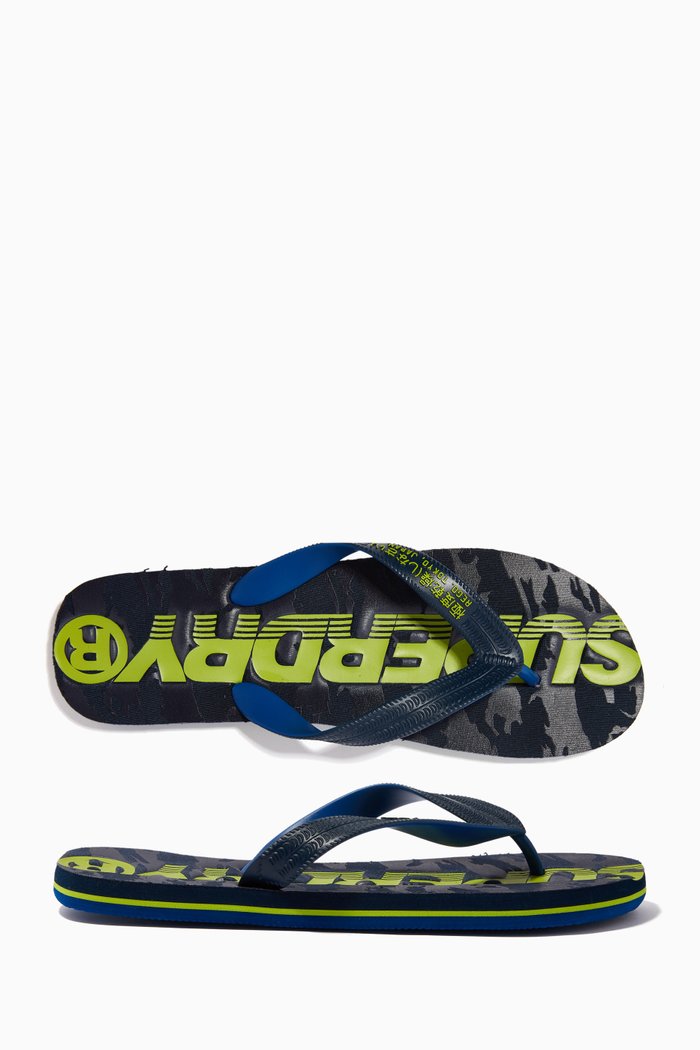 

Scuba Camo Flip Flops in Rubber, Blue