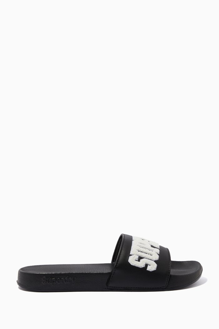 

High Build Logo Pool Slides in EVA, Black