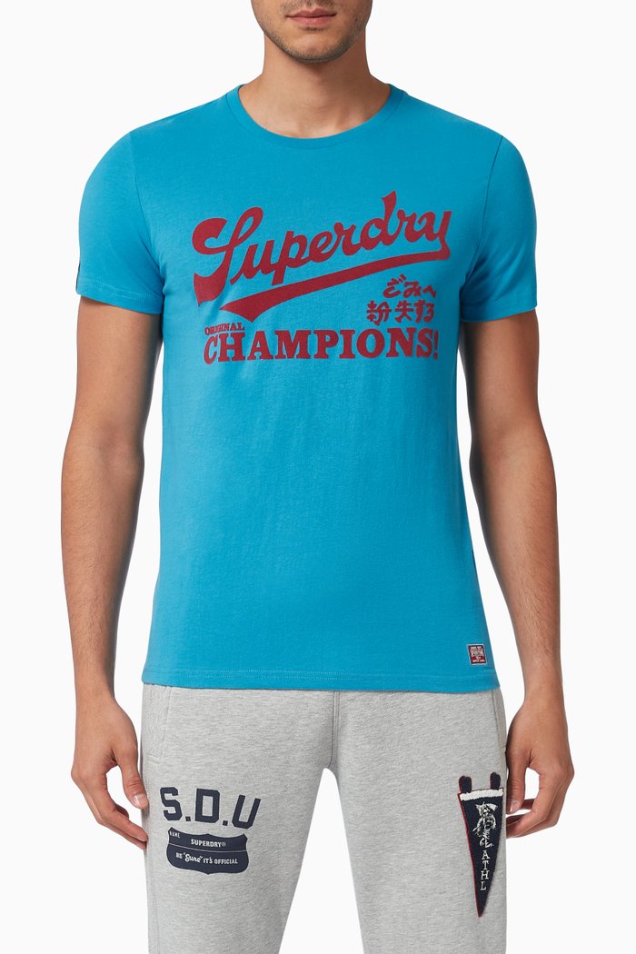 

Collegiate Graphics T-shirt in Cotton, Blue