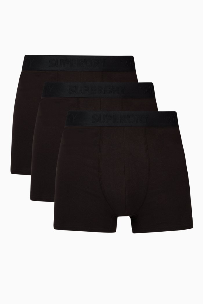 Classic Boxers, Set of 3 in Organic Cotton, Black