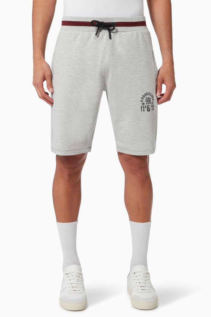 

Training Boxing Yard Shorts in Cotton Jersey, Grey