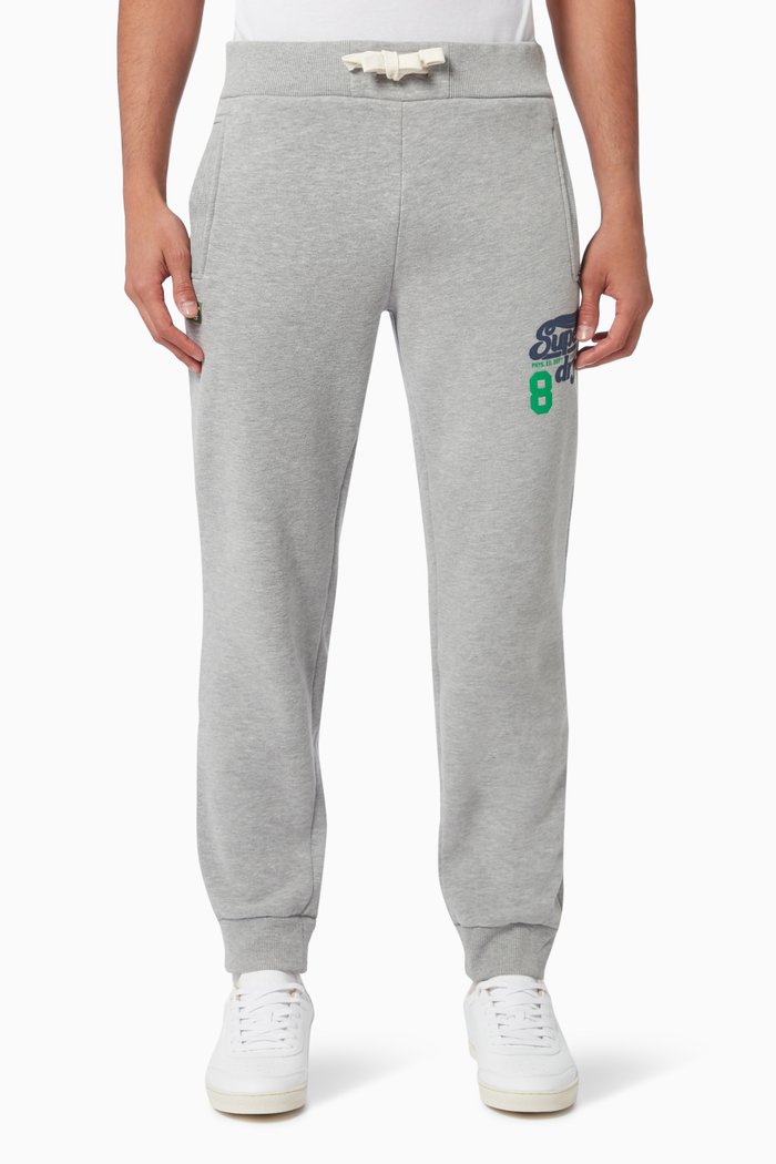 

Collegiate Graphics Joggers in Cotton Jersey, Grey