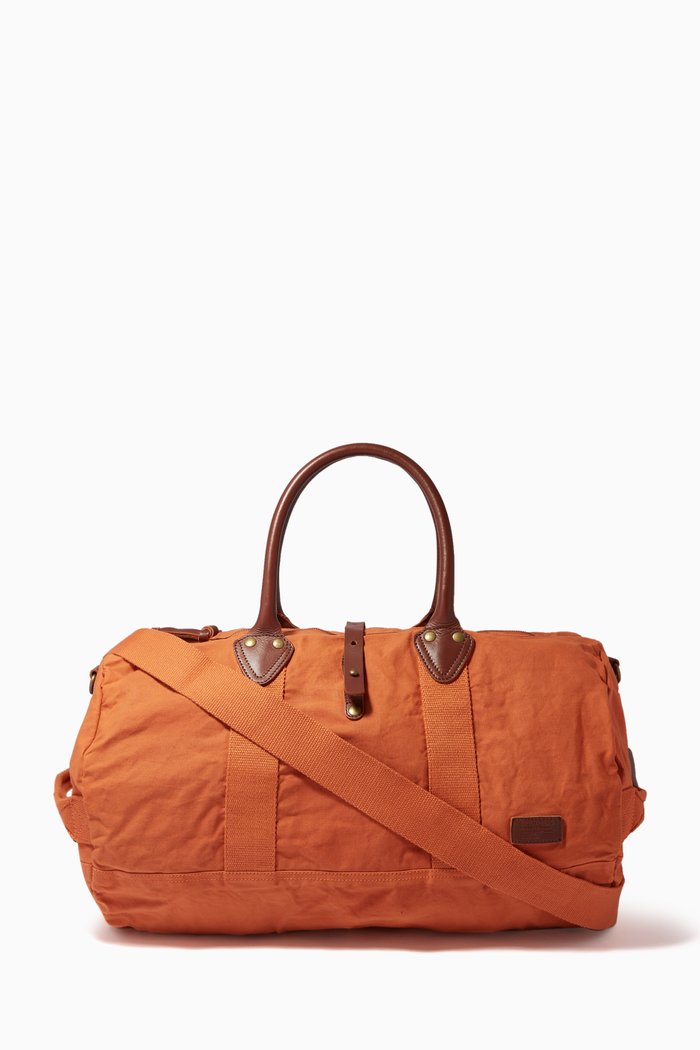 

Military Duffle Bag in Cotton Canvas, Orange
