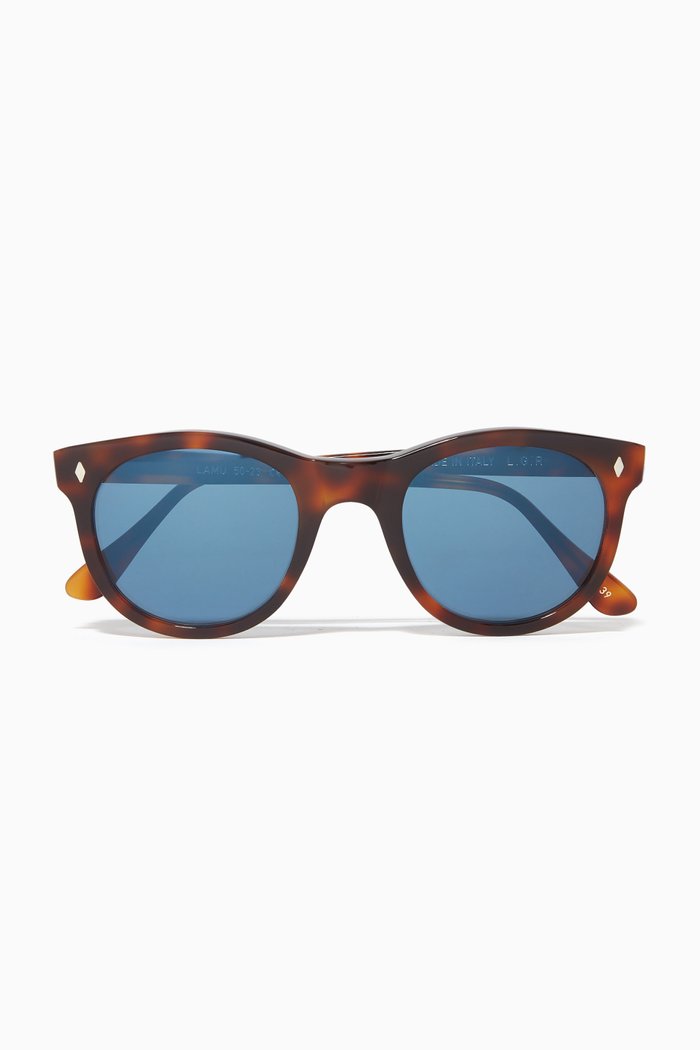 

Lamu Round Sunglasses in Acetate, Brown