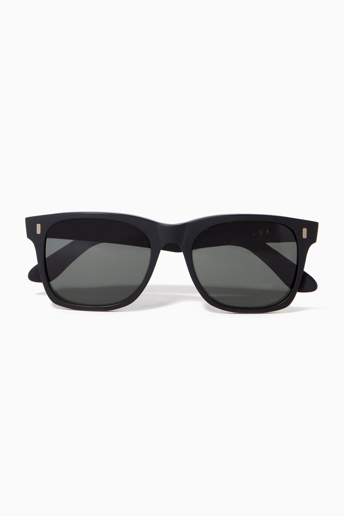 

Jambo D Frame Sunglasses in Acetate, Black
