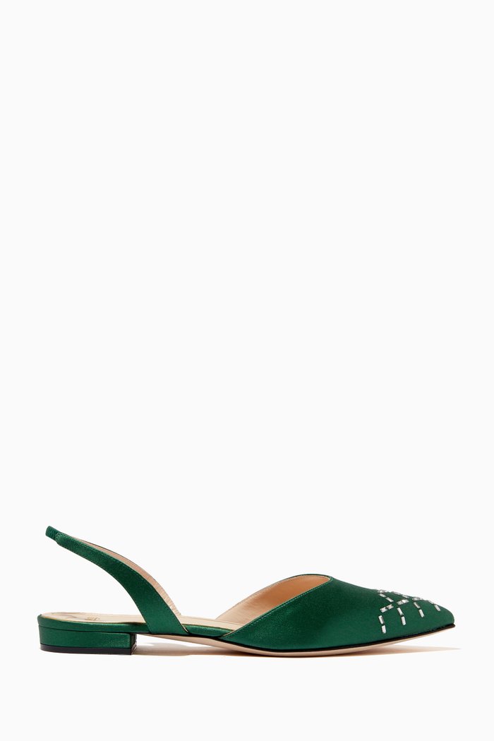 

Lerina Slingback in Satin, Green