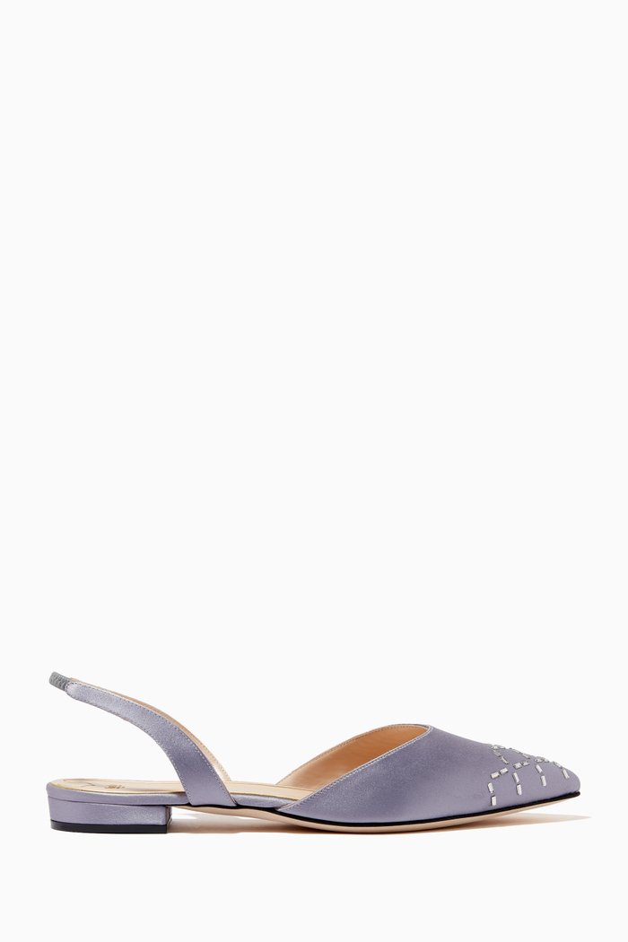 Lerina Slingback in Satin, Grey
