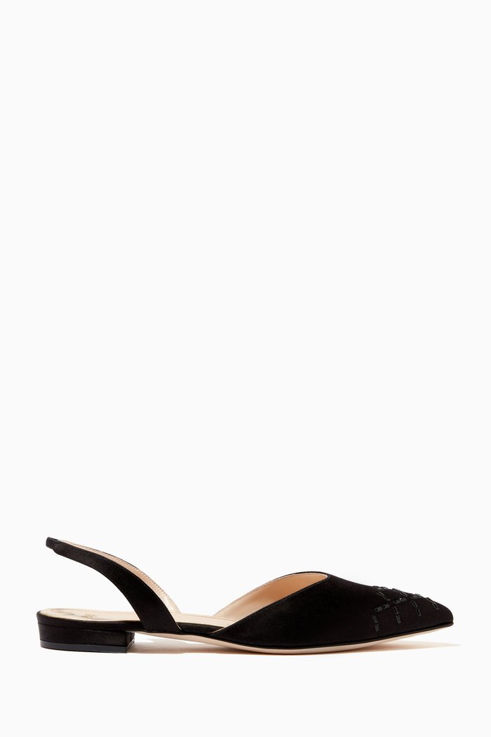 

Lerina Slingback in Satin, Black