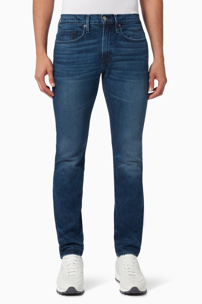 Athletic Slim Fit Denim Jeans, Blue