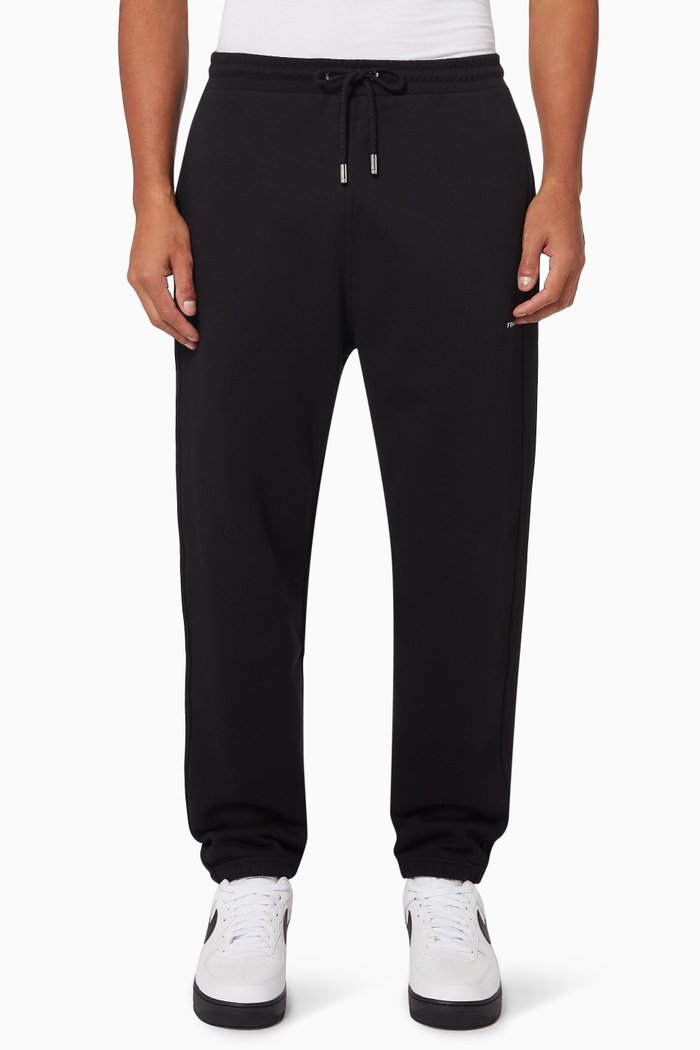 

Joggers in Cotton Fleece, Black
