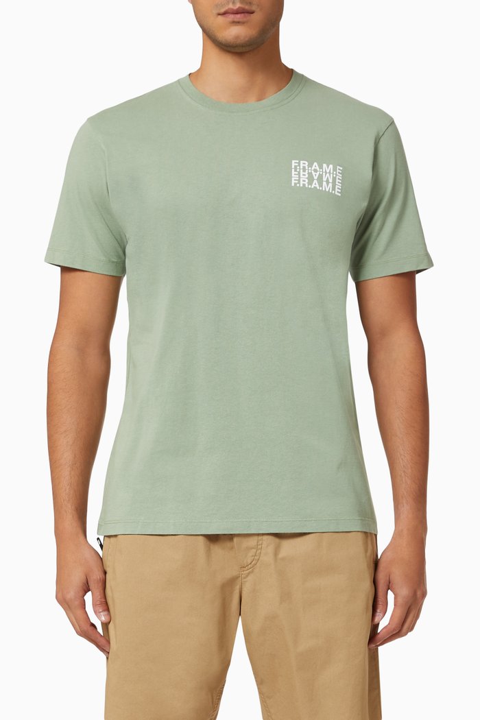 

Graphic T-shirt in Cotton, Green
