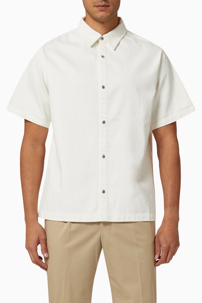 

Loose Fit Shirt in Heavy Denim, White