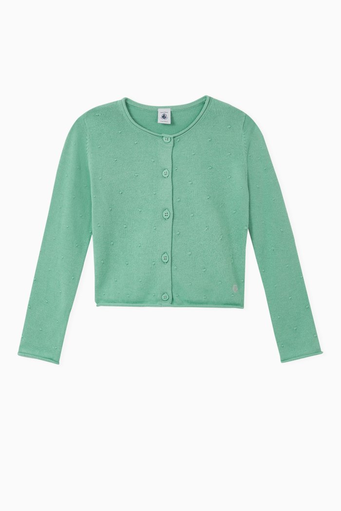 

Knit Cardigan in Cotton, Green