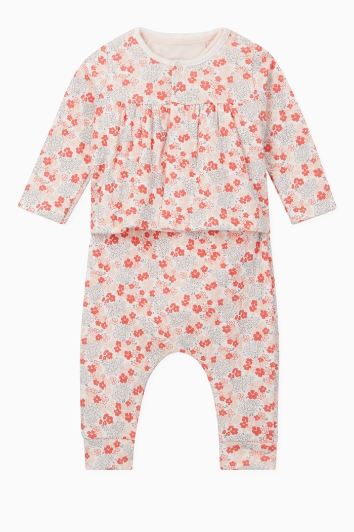 

Floral Print Set in Organic Cotton, Multicolour