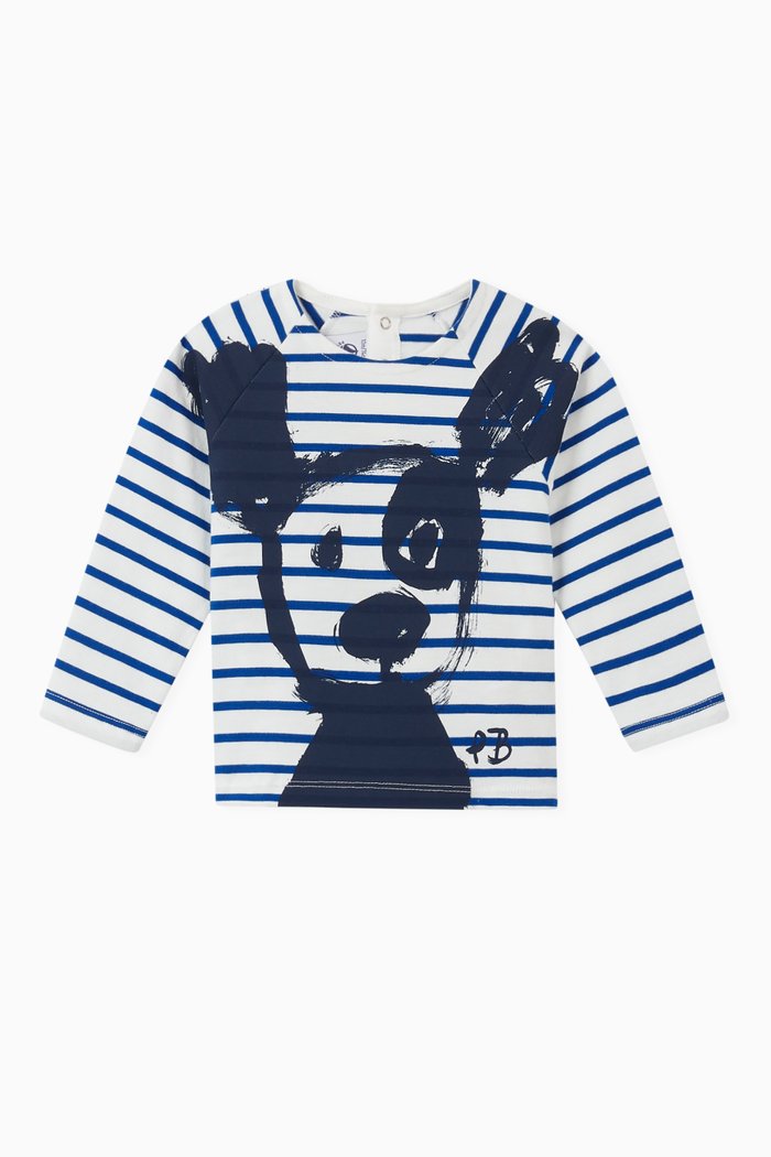 

Creative Jersey Breton Top, Multicolour