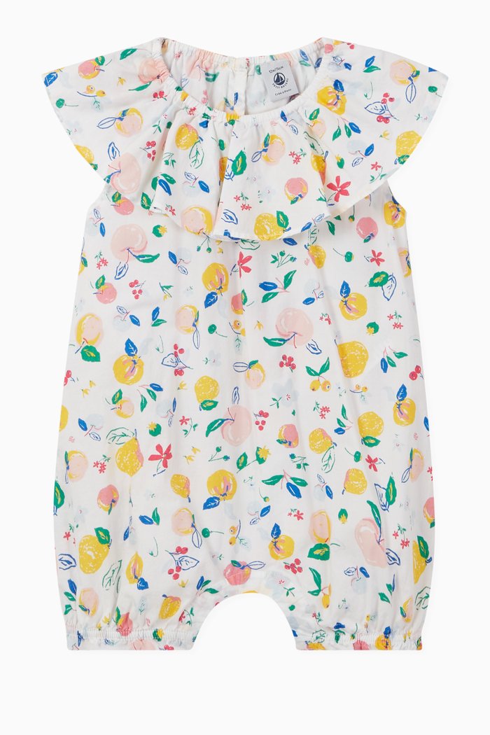 Fruit Playsuit in Poplin, Multicolour
